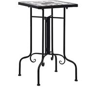 Table d'appoint - VIDAXL - Mosaïque - Noir - Rond - Extérieur