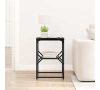 Table D'appoint Vidaxl Noir Chêne 41x40x60 Cm Bois Reconstitué Noir