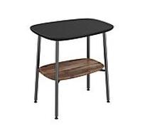 Table d'appoint VitrA Plural 64066 56,5 x 41,5 x 59 cm, étagère en noyer, autoportante, noir mat