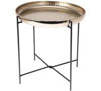 Table d'appoint Well Home au format rond coloris Or Ø35x36cm