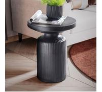 Table d'appoint - WOHNLING - Ronde - Métal Noir - 40x40x50 cm - Design Contemporain