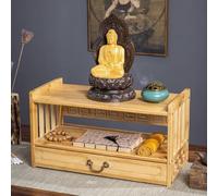 Table d'autel à 3 étages avec tiroir pour la méditation et la prière - Idéal pour la maison ou le bureau