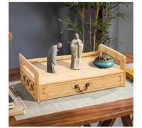 Table d'autel à 3 étages avec tiroir - Table de sanctuaire en bambou naturel pour méditation spirituelle - Table de prière de style oriental - Armoire de rangement pour le salon
