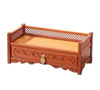 Table D'autel, Autel Bouddhiste, à Un Seul Niveau, avec Motifs Sculptés et Fonction de Rangement, Utilisée pour Les Offrandes et Le Culte(Red,45x21x18cm/18x8x7in)