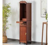 Table d'autel avec porte anti-poussière - Armoire personnelle pour culte domestique, méditation bouddhiste, design moderne