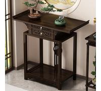 Table D'autel avec Rangement, Autel Bouddhiste, Table Puja pour Prières Bouddhistes, Meuble de Prière en Bambou pour la Maison(80x33x100cm/31x13x39in)