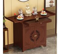 Table d'autel avec Rangement, autel en Bois pour la Maison, Table Bouddhiste avec tiroir pour Un Usage Domestique, Niche de Bouddha, Armoire Chinoise, pour encens, offrandes e Rose Color 120x40x100cm