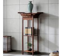 Table d'autel avec tiroir, console au design asiatique rétro pour méditation, temples à la maison et utilisation familiale, 80 x 39 x 120 cm, armoire fonctionnelle pour espaces spirituels