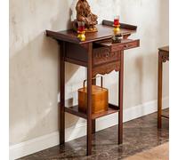 Table d'autel avec tiroir, console au design asiatique rétro pour méditation, temples à la maison et utilisation familiale, 80 x 39 x 120 cm, armoire fonctionnelle pour espaces spirituels