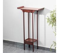 Table d'autel Bouddhiste autoportante, Table de méditation en Bois sculpté, Console d'entrée Vintage de Style Zen, pour Maisons, Temples et salles ancestrales(Higher Version,70cm/27.5in)
