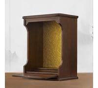 Table d'autel Bouddhiste avec tiroirs de Rangement, Armoire de prière Bouddhiste Chinoise, Motif Sculpté Chinois, Support de prière Zen Peu encombrant pour la Maison(Black Walnut,35cm/13.7in)