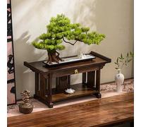 Table d'autel Bouddhiste en Bambou avec Rangement, idéale pour Le Salon, Le Bureau ou la Salle de Bain (40 x 20 x 28 cm)