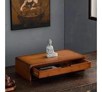 Table d'autel bouddhiste en bambou avec tiroir, petit support de méditation pour statue de Bouddha, décoration rituelle, gain de place et portable