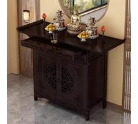 Table d'autel Bouddhiste en Bambou pour la Maison, avec Espace de Rangement, Base d'armoire de Style Chinois, adaptée pour Offrir de l'encens, des Bougies et des prières 31.5 inches