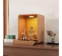 Table d'autel bouddhiste en bois avec tiroir et lumière LED pour la maison, pour Guanyin, Dieu de la richesse