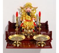 Table D'autel Bouddhiste Murale, Étagère De Méditation avec Plateau D'offrandes Coulissant, Support De Prière Peu Encombrant for Le Culte À Domicile(45x36cm/17.7x14.2in)