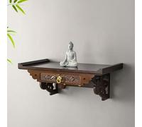 Table d'autel bouddhiste murale pour méditation, armoire, offrandes d'encens - Idéal pour un usage domestique