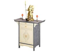 Table d'autel Chinoise rétro avec tiroirs - Support de méditation pour Le Jour des Morts, pour puja, Divination, culte et présentation de Pots, Plantes et Livres(White)