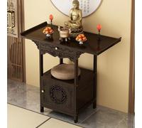 Table d'autel de méditation avec rangement - Armoire Bouddha pour prières et cultes, idéale pour la divination et les pratiques spirituelles