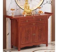 Table d'autel de méditation avec rangement, élégante armoire sanctuaire pour le culte à domicile, présentoir avec tiroir, autel multi-niveaux pour statues et offrandes