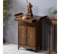 Table d'autel de méditation avec rangement, support de prière en bambou for les rituels domestiques, table Puja à plusieurs niveaux for utilisation dans un temple ou un sanctuaire(100cm/39.3in)