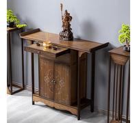 Table d'autel de méditation avec rangement, support de prière en bambou for les rituels domestiques, table Puja à plusieurs niveaux for utilisation dans un temple ou un sanctuaire(120cm/47.2in)