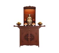 Table d'autel de méditation avec rangement, table de prière spirituelle pour décoration d'intérieur, étagère verticale d'église