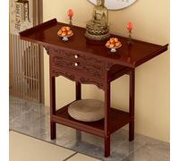 Table d'autel de méditation avec tiroir, armoire de puja spirituelle, rangement coulissant pour rituels et prières, 100 x 33 cm (39,4 x 13 pouces) - Table de sol pour divination et méditatio