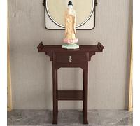 Table d'autel de méditation avec tiroirs de rangement, table d'appoint pour sanctuaire de la maison, armoire d'autel Puja pour salons, temples et décoration de niche de Bouddha chinois (noir, 108 x 88