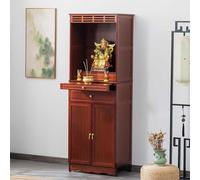 Table d'autel de méditation chinoise avec tiroir, table Puja à 2 niveaux pour prières et cultes, idéale pour les salons, les sanctuaires et les temples