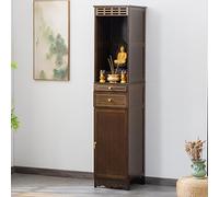 Table d'autel de méditation chinoise avec tiroir, table Puja à 2 niveaux pour prières et cultes, idéale pour les salons, les sanctuaires et les temples