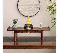 Table d'autel de méditation compacte avec rangement extractible, idéale pour les petits espaces dans les maisons, les temples et les salles ancestrales