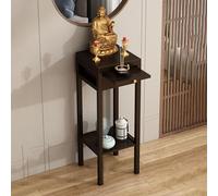 Table d'autel de méditation en bambou avec plateau coulissant pour petits espaces, 30 x 30 x 101 cm