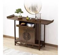 Table d'autel de méditation en bambou avec rangement, armoire de sanctuaire bouddhiste chinois pour le culte à la maison et la pratique du zen