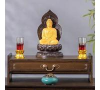 Table d'autel de méditation en bambou avec tiroir, prière spirituelle et mobilier de divination pour exposer des pots, des plantes et des livres