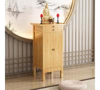 Table d'autel de méditation en Bambou - Sanctuaire Bouddhiste pour Salon, Chambre, Bureau, Salle de Bain - Armoire Pooja Polyvalente Couleur Bois (45 cm/17,7 po) - Parfaite pour Les Pratique
