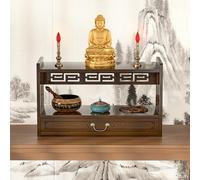 Table d'autel de méditation en bambou - Sanctuaire personnel pour pratiques spirituelles et décoration, idéale pour la méditation et les rituels