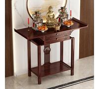 Table d'autel de méditation en bois massif avec tiroir de rangement extractible, idéale pour les sanctuaires de maison, les temples et la décoration du salon