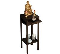 Table d'autel de méditation en Bois Massif, Support de prière de Style Chinois for Statues de Bouddha, Dieu de la Richesse, décoration intérieure Feng Shui(Noir,40x30x101cm)