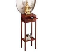 Table d'autel de méditation en Bois Massif, Support de prière de Style Chinois for Statues de Bouddha, Dieu de la Richesse, décoration intérieure Feng Shui(Rot,35x30x101cm)