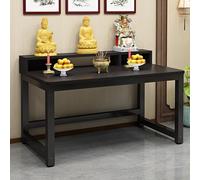 Table d'autel de Méditation, Étagère pour Statue de Bouddha, Sanctuaire De Prière Personnelle, pour PrièRes, Culte, for Salon, Salle D'étude, Bureau Ou Salon De Thé(Black,80 * 50cm/31.5 * 19.7in)