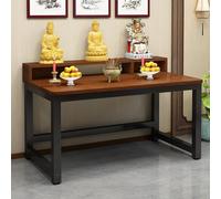 Table d'autel de Méditation, Étagère pour Statue de Bouddha, Sanctuaire De Prière Personnelle, pour PrièRes, Culte, for Salon, Salle D'étude, Bureau Ou Salon De Thé(Brown,80 * 50cm/31.5 * 19.7in)