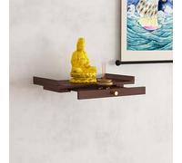 Table d'autel de méditation murale en bois massif pour pratiques spirituelles, statue de Bouddha pour prière et culte