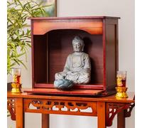 Table d'autel de Méditation, Niche De Bouddha Chinois, Décoration De La Maison, pour la Relaxation, Prière, Salon, Chambre, Bureau(43 * 25 * 39cm/16.9 * 9.8 * 15.4in)