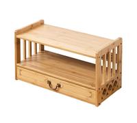 Table d'autel de méditation pour prière, meuble en bambou avec tiroir, idéal pour la divination, le culte, et exposer des bocaux, des plantes et des livres