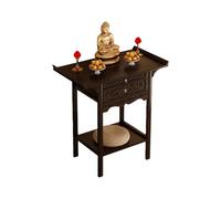 Table d'autel de méditation, support de prière en bois massif avec rangement, petit espace de rangement Bouddha Niche Cabinet, idéal pour la méditation et la pratique spirituelle