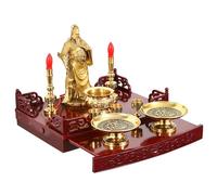 Table D'autel De Méditation, Support Mural D'offrande De Richesse, Présentoir De Méditation De Style Chinois for La Maison, Étagère D'autel De Bouddha(16)