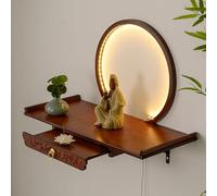 Table d'autel de Méditation, Table de méditation en Bambou pour Plateau de Table, Sanctuaire De Prière Personnelle, pour La Maison, pour la Décoration Intérieure(Brown A,40cm/15.7in)