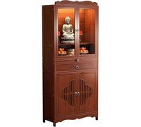 Table d'autel de méditation, table d'offrande bouddhiste avec tiroirs et rangement, armoire personnelle pour la maison ou l'espace spirituel