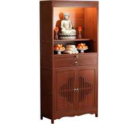 Table d'autel de méditation, table d'offrande bouddhiste avec tiroirs et rangement, armoire personnelle pour la maison ou l'espace spirituel